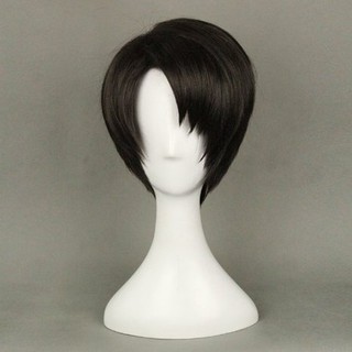 Attack on Titan Levi/Rivaille /Rival Ackerman Short Cosplay costume Wig + Cap