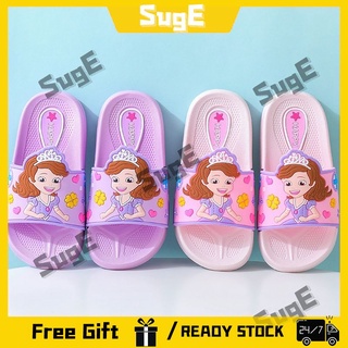 【Suge】Summer Fashion Girl's Slipper Cartoon Print Slippers Casual House Non-slip Slippers New Lightw