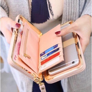 Korean cellphone wallet handbag gripesack travel pouch PU