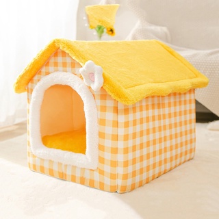 ✽Removable Cat Bed House Kennel Nest Pet Nest Cat Tent Dog Bed Warm Dog House Cushion Sofa Bed Cat H (3)