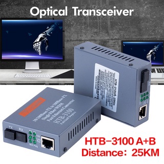 Netlink HTB-3100 Media Converter Fiber Transceiver Single Fiber SC Port 25km 10/100M A/B FIBER MEDIA