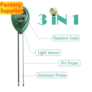 3 in 1 PH Tester Soil Test Water Moisture Light Test Meter for Garden Plant Flower