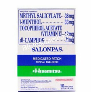 ♠COD♠Salonpas 10 Menthol Patches Treating Muscle Pain