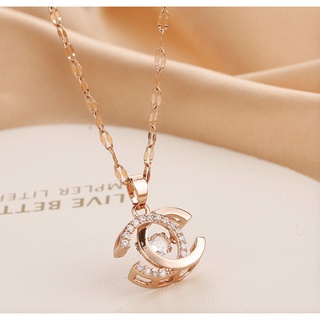 [iuuuph] Rose gold necklace ins net red necklace fashion necklace lady multi-element necklace