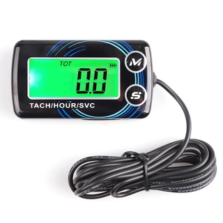 Waterproof Digital Engine Tach Hour Meter, Tachometer Gauge Engine RPM LCD Display For Motorcycle Ca