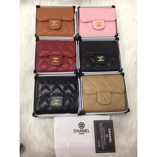 Chanel short wallet bifold luxury top grade quality with box