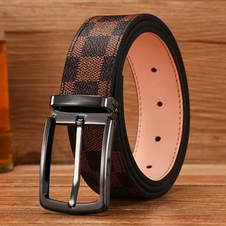 AL #310031Women Vintage Metal Checkered Leather Squared Buckle Waist Belt Fashion belt