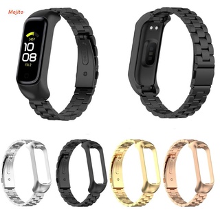 Mojito Compatible with Galaxy-Fit2 R220 Durable Sweatproof Adjustable Sport Metal Wristband Replacement Smart Watch Bands Strap