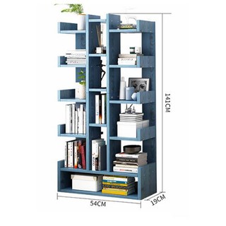Book shelf 54*19*141cm (White) MDF Wood Display rack Vertical storage (2)