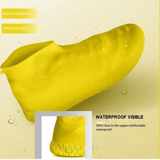 rain boots▩♚Handy Man Original Rainy day silicone thick wear-resistant waterproof non-slip shoe cove (1)