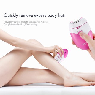 【Ready Stock】❣❡◙Keda Electric Epilator Woman Cordless Hair Removal Depilator Shaver Body Leg Shaving