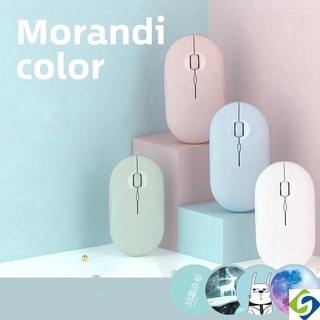 【Free Shipping】Silent Rechargeable Wireless Mouse Cute Morandi Color 1600DPI Desktop Art Mice Art design Mice pink mouse Comfortable skin feel pink mouse (1)
