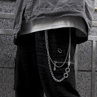 Waist chain fashion personality hip hop double layer stitching chain
