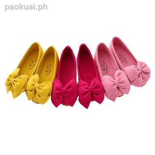 ✺Shoes kids bowknot casual for girls pink dark yellow