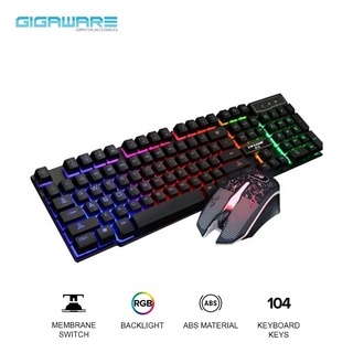Gigaware KMX-50 Mechanical Feel Membrane Gaming Keyboard with RGB Gaming Mouse