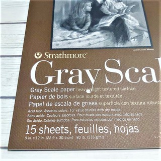 Strathmore Gray Scale Paper 15 sheets 216gsm (9 inches x 12 inches) (2)
