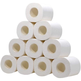 ✉✷Home Bath Paper Bath Toilet Roll Paper Toilet Paper White Toilet Paper Toilet Roll Tissue Roll 10
