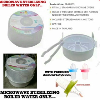 Microwave sterilizer set & Bottle Dryer Rack w/ free (1)