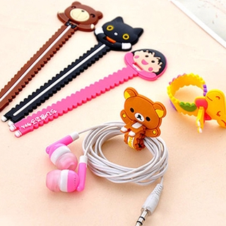 USB Cable Winder Cartoon Charging Cable Winder Organizer Earphone Data Cable Cute Charger Cable Earphone Cord Protector