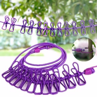 Portable Retractable Clothesline Windproof Stretch Drying