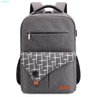 ◙❁☸Lekesky baby bag mother bag laptop bag USB interface backpack large capacity (1)