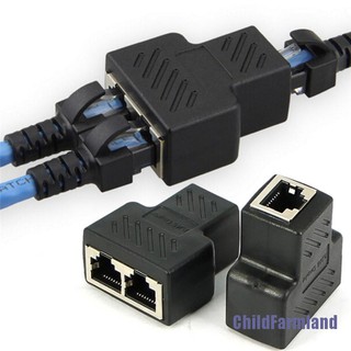 ★ 1 To 2 Ways RJ45 LAN Ethernet Network Cable Female Splitter Connector Adapters