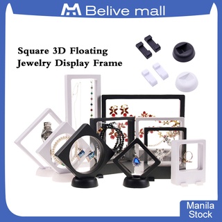 3D Floating Jewelry Coin Display Frame Holder Jewelry Box PE Film Display Collect Box