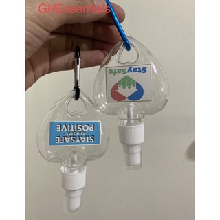 HEART Shaped Spray Bottle with Personalized Sticker for alcohol and hand sanitizer