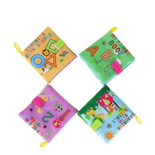 【Ready Stock】ஐ❇4 Pcs/set Baby Rattles Toys Soft Cloth Book Educational Toys Newborn Infant Kids (1)