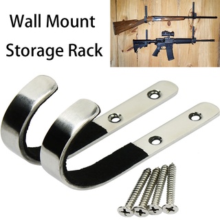 2Pcs stainless steel wall-mounted gun rack storage rack wall-mounted storage gun rack