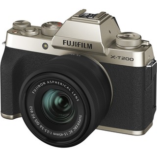 FUJIFILM X-T200 Mirrorless Camera with 15-45mm Lens - [Gold]