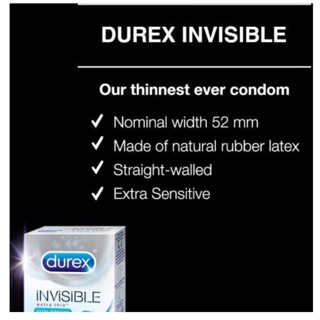 8===o durex THINEST INVISIBLE condom EXTRA sensitive latex