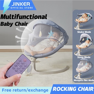 Jinker Baby Electric Rocking Chair Bed Crib Cradle Baby Remote Control Music Baby Sleeping Chair