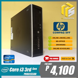 DESKTOP HP COMPAQ CORE i3 2nd@processor 4GB 320GB HDD DVD