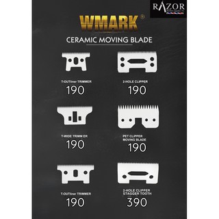 Wmark Ceramic Moving Blade for Clipper and Trimmers Razor Barber Supplies