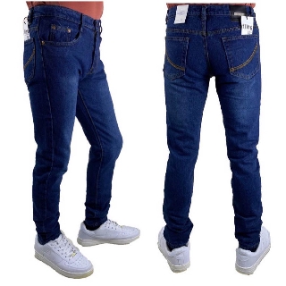 2203 Men's jeans blue cotton denim comfortable straight time fashion (1)