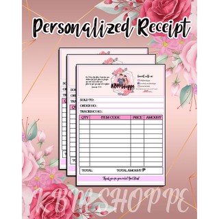Personalized Receipt Non-Official (50 sheets/pad)