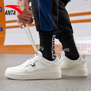 Anta Men's Shoes Board Shoes White Shoes2021Autumn New Korean Style Trend Wear Resistance Low-Top Ca