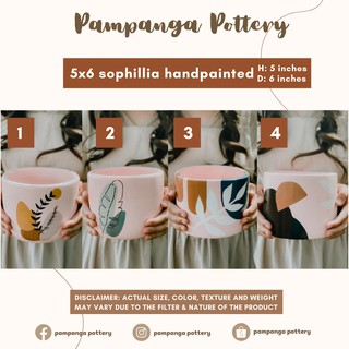 5x6 sophillia (pinterest inspired) handpainted terra cotta/clay pot