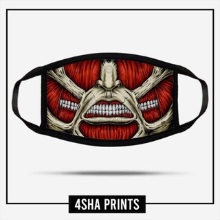 ATTACK ON TITAN QUALITY SUBLIMATION WASHABLE BREATABLE COSPLAY MASK