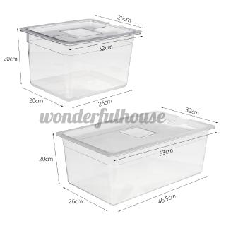 Becornce 【Ready Stock】11L/22L Sous Vide Container Storage with Lid For Culinary Immersion Slow Cooke