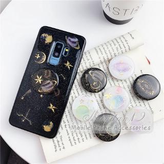 3D Planet Galaxy Phone Holder Stand Airbag Glitter Space Lazy Stand Finger Bracket