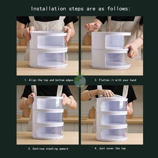 3/4/5 Layer Food Storage cover multilayer Sliding Door Dish Cover Insulation Food Cover Anti-flies (6)