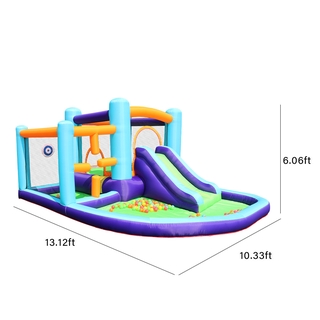 【COD】Airmyfun Kids Inflatable Castle Slide Trampoline Large Water Gun Slide Inflatable Water Park (6)