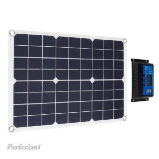 50W Flexible Solar Panel 10A 12V 24V Battery Charger Controller for Car Boat EgPb