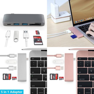 USB C Hub To TF SD Reader Slot Hub 3.0 PD Thunderbolt 3 USB C Hub Adapter for MacBook New Pro Air 12 13 15 16 2020 A2289 A2338