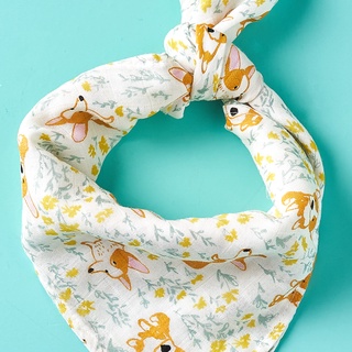 ✾✶❄Kangobaby #Bamboo Cotton# 5 Pieces Pack Soft Breathable Cute Prints Muslin swaddle Baby Bib