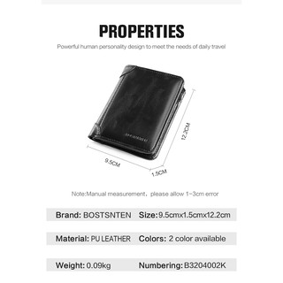 Bostanten Men's Leather Multi-Function Long Wallet with Multi-Card Slot Folding + Box (5)