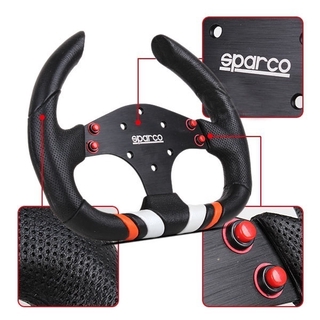Universal SPARCO Car Racing Steering Wheel PU Leather