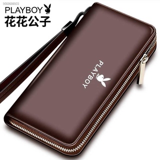 Playboy Men s Wallet Men s Long Wallet Zipper Mobile Phone Bag Large Capacity Genuine Mobile Phone B